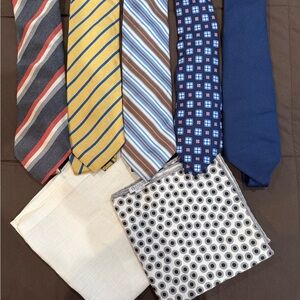 Men's Assorted Ties and Pocket Squares Set